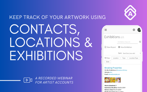 Feature Spotlight: Keep Track of Your Artwork Using Contacts, Locations & Exhibitions